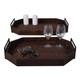 EV19191#S/2 25/30" Jones Wood Trays, Brown