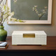 EV19209#17x7" Carley Resin Box, Ivory