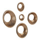 EV19277#Metal, S/5 10/14/18/22/25" Pepin Gold Wall Rings