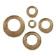 EV19277#Metal, S/5 10/14/18/22/25" Pepin Gold Wall Rings