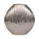 EV19178-02#Metal, 13" Forli Medium Silver Vase