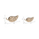 EV19181#Metal, S2 11/15" Fauna Leaf Vases, Champagne