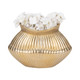EV19236-02#15" Balina Metal Boat Shaped Vase, Gold
