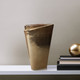 EV19241-01#12" Balee Metal Origami Vase, Champagne