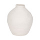 19381-01#12" Woven Textured Vase, White
