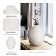 19381-01#12" Woven Textured Vase, White