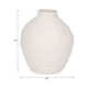 19381-01#12" Woven Textured Vase, White