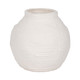 19381-02#7" Woven Textured Vase, White