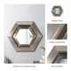 EV19309#20x20" Warwin Silver Clad Hexagon Mirror