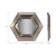 EV19309#20x20" Warwin Silver Clad Hexagon Mirror