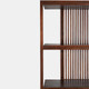 EV19320#75" Wemley Slatted Acacia Wood Bookshelf, Brown