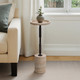 EV19331-01#24" Comino Short Travertine Table, Kd