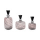 EV19352#S/3 11/13/17" Lilou Art Glass Bottles W/ Stopper, 