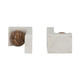 EV19393#S/2 6" Rikard Marble Bookends, White/brown