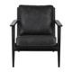 EV19565#33" Andromeda Top Grain Leather Accent Chair, Blk