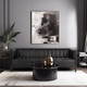 EV19567#89" Eclipse Leather Sofa, Black