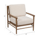 EV19574#34" Exuma Accent Chair, Ivory