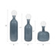 EV19452-02#S/3 12/17/19" Jia Blue Lidded Glass Bottles