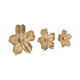 EV19525#S/3 12/14/18" Rommie Gold Wall Flowers 
