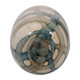 EV19694-02#13" Flouressa Large Blue & Tan Glass Vase