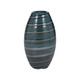 EV19701-01#10" Santiago Striped Blue Glass Vase
