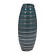 EV19701-03#15" Santiago Striped Blue Glass Vase