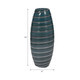 EV19701-03#15" Santiago Striped Blue Glass Vase