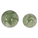 EV19702-02#S/2 5/6" Lucinda Green Swirl Spheres