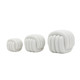EV19778#S/3 3/4/5" Huzzah Decor Knot Object, White