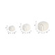EV19778#S/3 3/4/5" Huzzah Decor Knot Object, White
