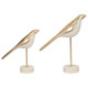 EV19790#S/2 Vara Bird Statuary, Wht/gold