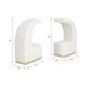 EV19793#S/2 10" Quote Bookends, White