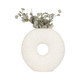EV19797#21" Nataly Large Quartz Resin Vase, White