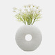 EV19797#21" Nataly Large Quartz Resin Vase, White