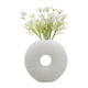 EV19797#21" Nataly Large Quartz Resin Vase, White