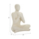 EV19802#25" Avalon Zen Quartz Resin Statuary, White