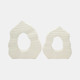 19843-01#14" Ribbed Open-cut Out Vase, Ivory