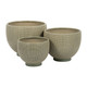 EV19847#Dempsey Green Planters - Set Of 3
