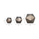 EV19877#S/3 5/6/9" Akiko Geometric Wall Bubbles, Bronze