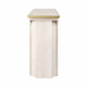 EV20039#47" Sardi Travertine Top Console Table, White