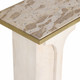 EV20039#47" Sardi Travertine Top Console Table, White
