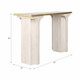 EV20039#47" Sardi Travertine Top Console Table, White