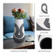 18377-01#17" Noir Vase, Black/white