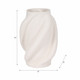 EV20095-01#12" Murano 3d Printed Small Vase, White