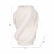 EV20095-02#15" Murano 3d Printed Large Vase, White
