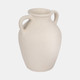 18254-03#12" Vase With Handles, Paper Mache, Ivory