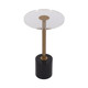 EV20104#21" Elisia Acrylic And Marble Accent Table