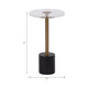 EV20104#21" Elisia Acrylic And Marble Accent Table