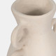 18252-03#12" Vase With 4 Handles, Paper Mache, Ivory