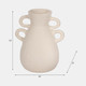 18252-03#12" Vase With 4 Handles, Paper Mache, Ivory